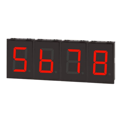 DS60-RC LED Kijelző egység központi modul 12-24V DC 7-szegm. LED RS485 (Idő kijelzés) 60x96mm IP40