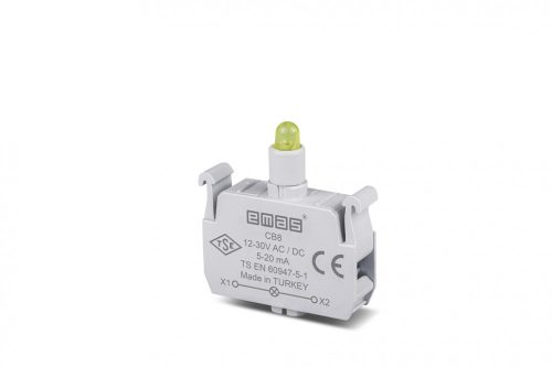 LED Kontaktus Sárga 12-30V DC - IP 12-30V DC - CB8