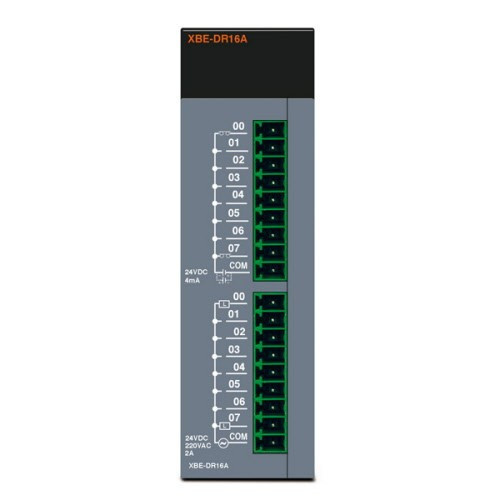 XBE-DR16A - PLC I/O modul 8 24VDC bem., 8 Relé kim.